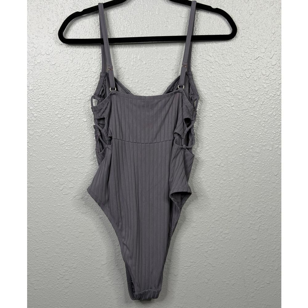 Shade Shore Grey One Piece Bathing Suit / Size-Large - Picture 4 of 11